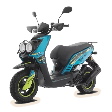 Italika WS150 scooter rental in San José del Cabo - Sporty blue and green design with dual headlights, ideal for cruising beaches and exploring town